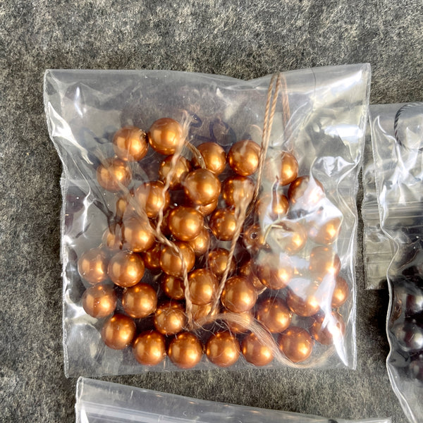 6mm round crystal pearls Swarovski? - 300 pc - color mix - estate destash