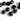 6mm round crystal beads Swarovski? - 120 pcs -  jet black - estate destash - NextStage Vintage