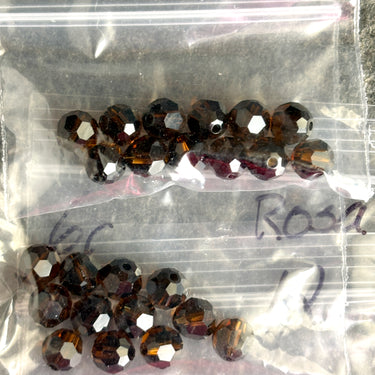 6mm round crystal beads Swarovski? - 120 pcs - woodland fairy mix - estate destash - NextStage Vintage
