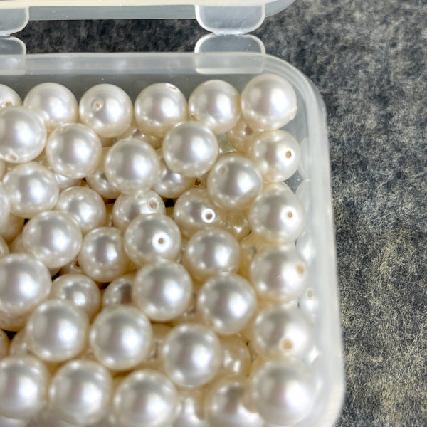 6mm round white crystal pearls lot - approx 1100 - Swarovski?