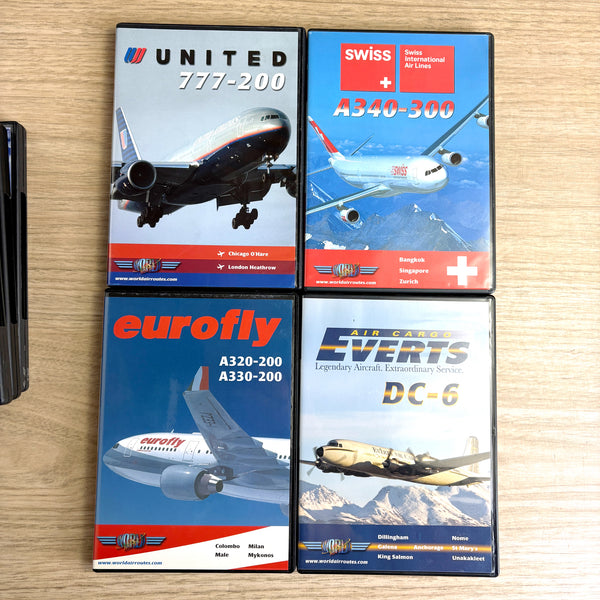 8 World Air Routes airplane cockpit flight DVDs - Just Planes Videos