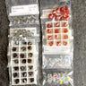 Swarovski 8mm bicone crystal beads 5301 / 5328 -  96 pc - mocca, cry red magenta, cry satin, AB - NextStage Vintage