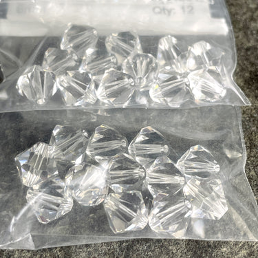 Swarovski 8mm bicone crystal beads 5301 / 5328 -  96 pcs - crystal, montana blue - NextStage Vintage