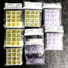 Swarovski 8mm bicone crystal beads 5301 / 5328 -  96 pc - lime, violet - NextStage Vintage
