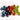 8mm round crystal beads - Swarovski? - 96 pcs - blue, green, purple and orange - NextStage Vintage