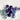 8mm round crystal beads - Swarovski? - 96 pcs - smoky blue and purples - NextStage Vintage