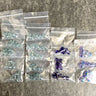 8mm round crystal beads - Swarovski? - 96 pcs - smoky blue and purples - NextStage Vintage