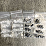 8mm round crystal beads - Swarovski? - 96 pcs - jet and crystal - NextStage Vintage