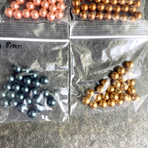 8mm round crystal pearls multicolor - Swarovski - 200+ pcs