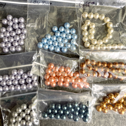 8mm round crystal pearls multicolor - Swarovski - 200+ pcs