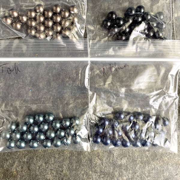 8mm round crystal pearls multicolor mix - Swarovski? - 200+ pcs