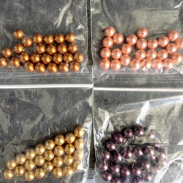 8mm round crystal pearls multicolor mix- Swarovski? - 200+ pcs