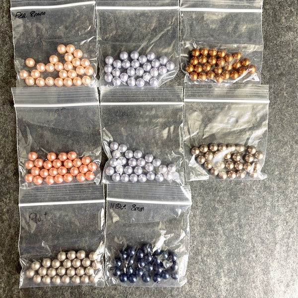 8mm round crystal pearls multicolor assortment - Swarovski - 200+ pcs