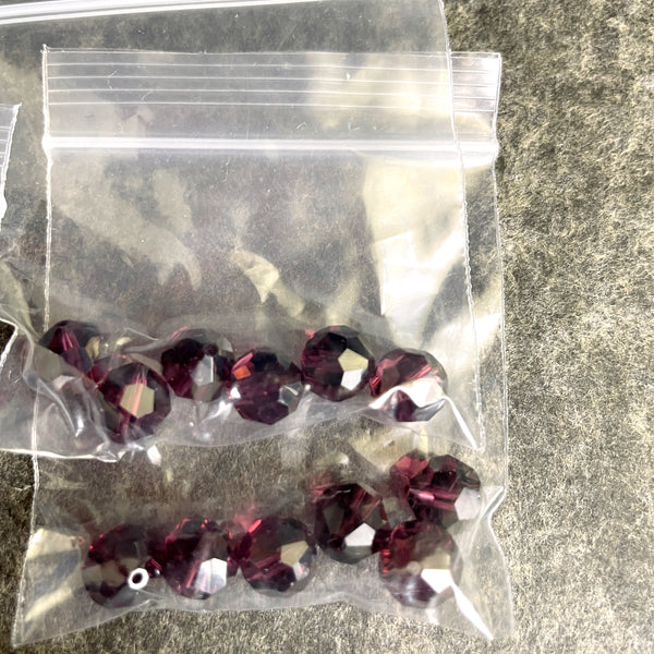 8mm round crystal beads Swarovski? - 108 pcs - 8 color assortment