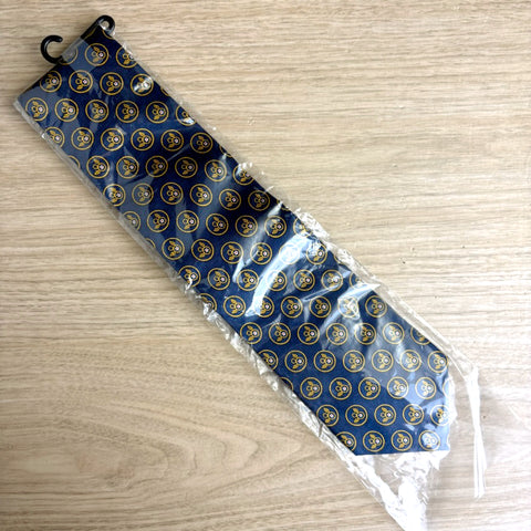 Mighty Eighth Air Force Museum 100% Silk Tie – Blue Logo, 3.75″ Wide - NextStage Vintage