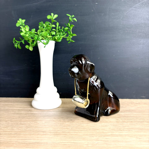 Avon Saint Bernard rescue dog with keg aftershave bottle - 1970s vintage