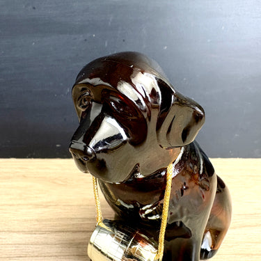 Avon Saint Bernard rescue dog with keg aftershave bottle - 1970s vintage - NextStage Vintage