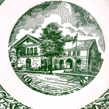 Baseball Hall of Fame Souvenir Plate - 1970s Cooperstown Vintage souvenir - Kettlesprings Kilns - NextStage Vintage