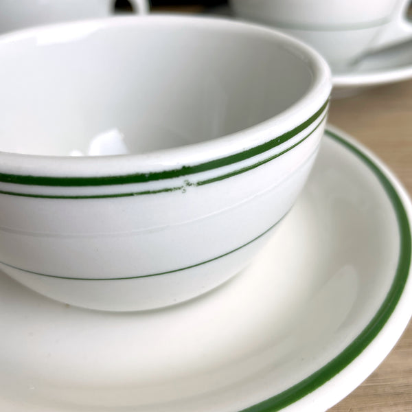 Sterling and Buffalo restaurant ware cups and saucers - set of 6