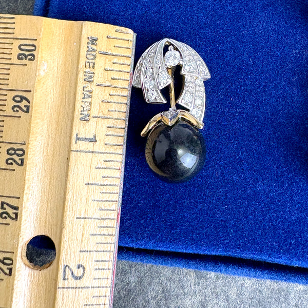 Camrose & Kross Jacqueline Kennedy convertible earrings with faux pearl dangles & box - NextStage Vintage