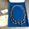 Camrose & Kross Jacqueline Kennedy black faux baroque pearl double strand necklace - NextStage Vintage