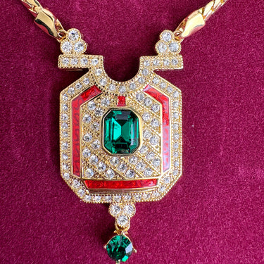 Camrose & Kross Jacqueline Kennedy goldtone pendant necklace - NextStage Vintage