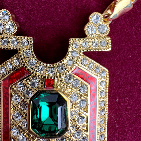 Camrose & Kross Jacqueline Kennedy goldtone pendant necklace - NextStage Vintage