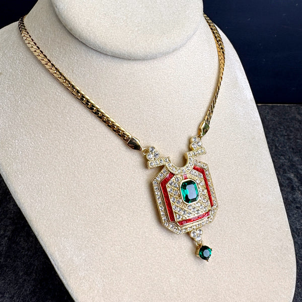 Camrose & Kross Jacqueline Kennedy goldtone pendant necklace - NextStage Vintage