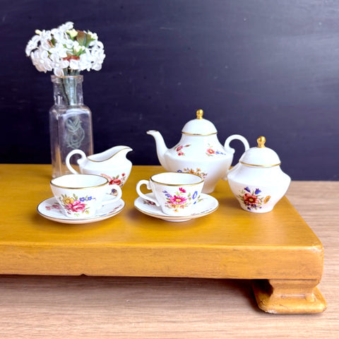 Caverswall China miniature tea set - fine English porcelain