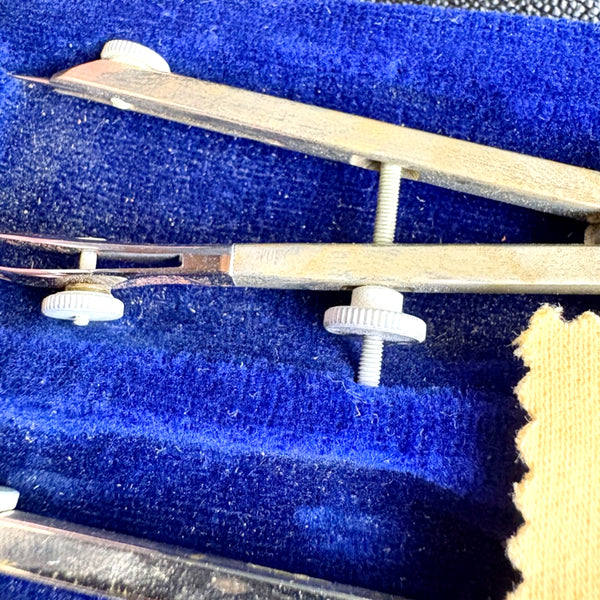 Vintage German drafting tools set - Compass Precision Instruments with Leather Case - NextStage Vintage