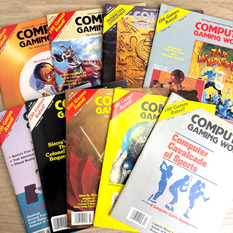 9 Computer Gaming World Magazines 1988–1992 - no disks - Sierra Ultima Pete Rose