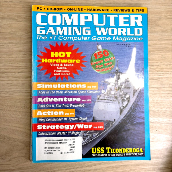 9 vintage Computer Gaming World magazines 1994–1996  - no disks - NextStage Vintage