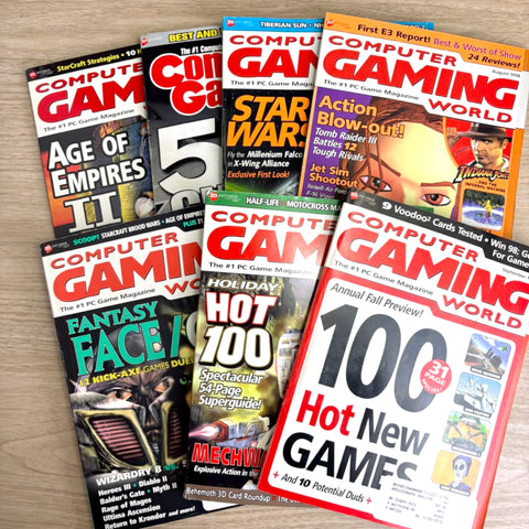7 vintage Computer Gaming World magazines 1998 – Star Wars, AoE II, MechWarrior 3 - NextStage Vintage