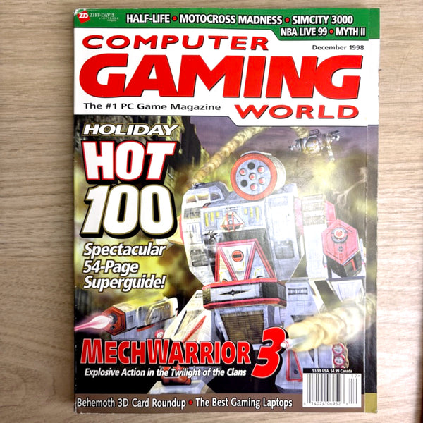 7 vintage Computer Gaming World magazines 1998 – Star Wars, AoE II, MechWarrior 3 - NextStage Vintage