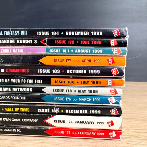 Computer Gaming World Magazines 1999 – 11 Issues – No Disks – PC Game History - NextStage Vintage