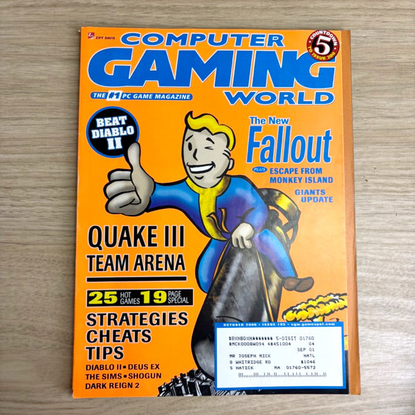 Computer Gaming World magazines 2000 – 8 issues – no disks - PC game history - NextStage Vintage