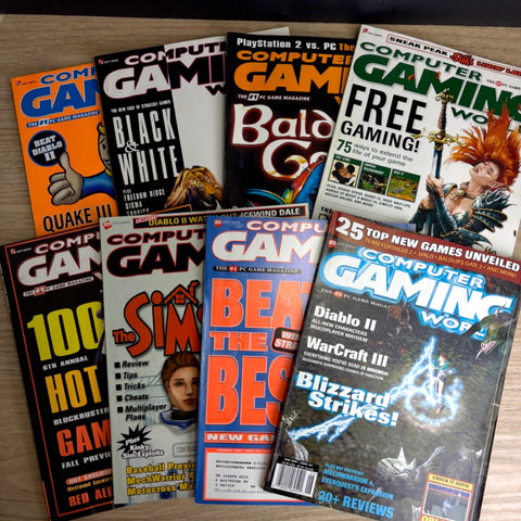 Computer Gaming World magazines 2000 – 8 issues – no disks - PC game history - NextStage Vintage