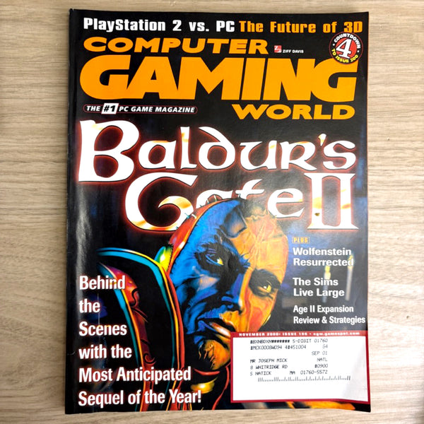 Computer Gaming World magazines 2000 – 8 issues – no disks - PC game history - NextStage Vintage