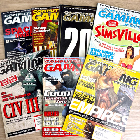 7 issues of Computer Gaming World magazine – 2001 – no disks - NextStage Vintage