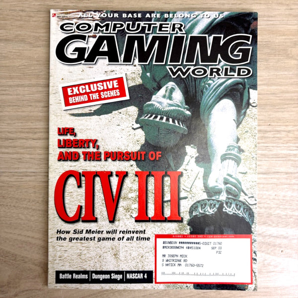 7 issues of Computer Gaming World magazine – 2001 – no disks - NextStage Vintage
