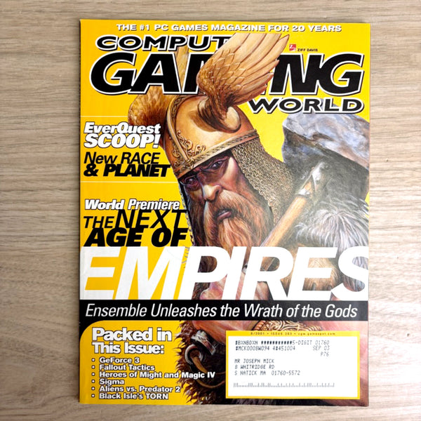 7 issues of Computer Gaming World magazine – 2001 – no disks - NextStage Vintage