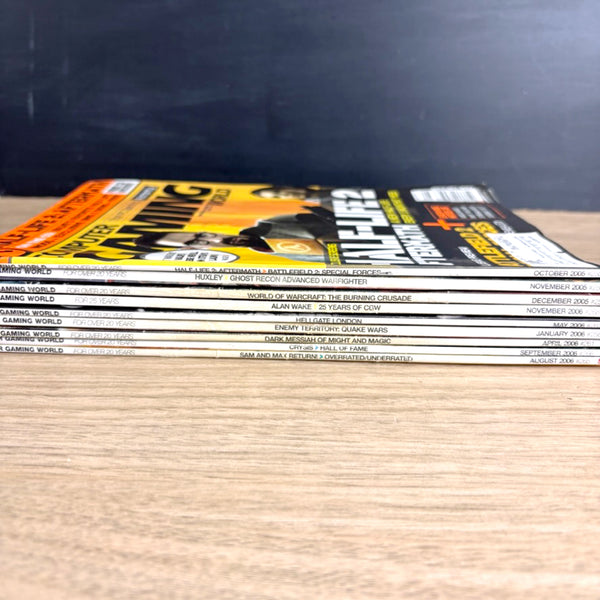 9 Computer Gaming World Magazines 2005–2006 - no disks - Half-Life 2 WoW Quake Crysis - NextStage Vintage