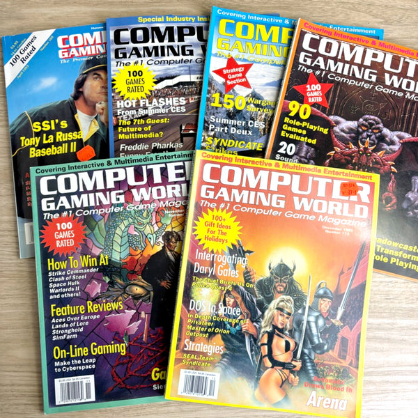 Computer Gaming World lot - 1993 - 6 issues
