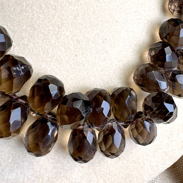 Dallas Prince Designs sterling and faceted smoky quartz necklace - NextStage Vintage