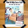 Vintage 1951 Disney Poster from "How To Catch A Cold" - How To Help Cure A Cold - NextStage Vintage