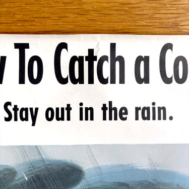 Vintage 1951 Disney Poster – "How To Catch A Cold" - Stay out in the rain - NextStage Vintage
