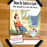 Vintage 1951 Disney poster – "How To Catch A Cold" - Park yourself in a cool stiff breeze - NextStage Vintage