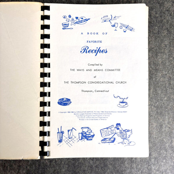 Favorite Recipes - Congregational Church of Thompson, CT cookbook - NextStage Vintage