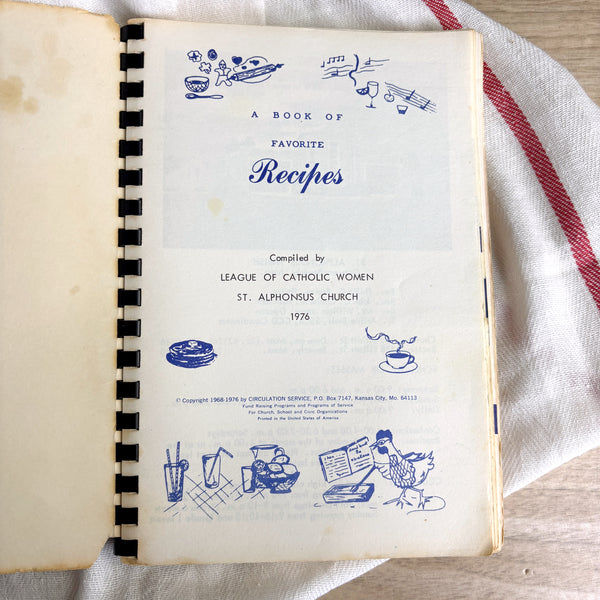Favorite Recipes From Our Best Cooks - St. Alphonsus Church Danvers Beverly MA - 1976 - NextStage Vintage