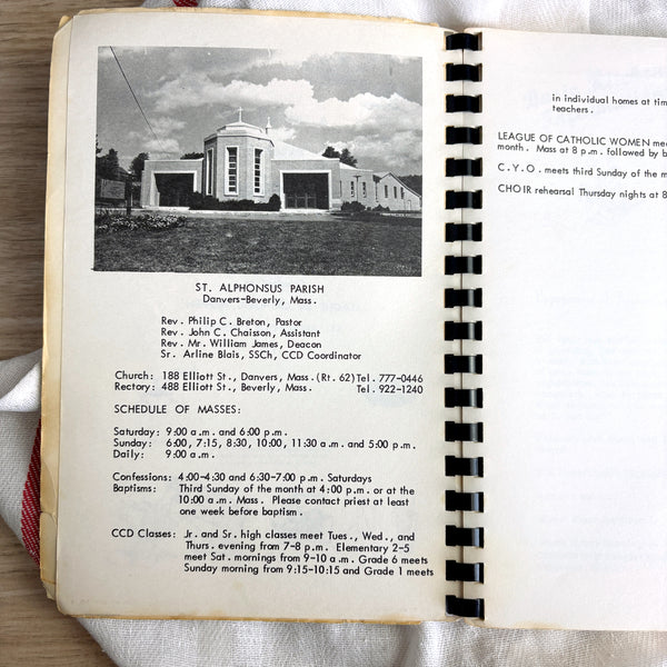 Favorite Recipes From Our Best Cooks - St. Alphonsus Church Danvers Beverly MA - 1976 - NextStage Vintage